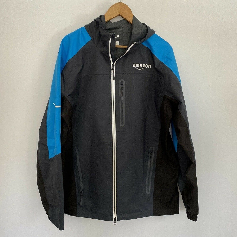 Amazon Prime Employee Rain Shell Hooded Jacket By Luly Yang Men's Large APSJP1U